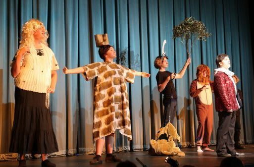 Students performing A Midsummer Night's Dream